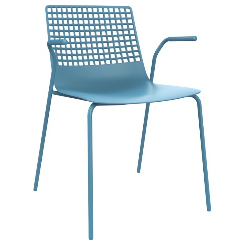 Krzesło Wire Slade Base Azul Retro