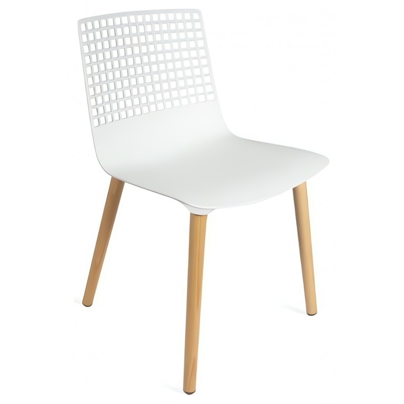 Krzesło Wire Wood Bianco