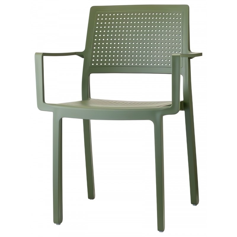 Krzesło Emi z podłokietnikami Scab Design - zielone