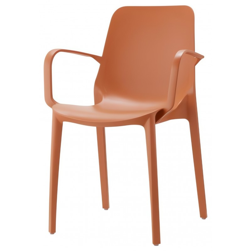 Krzesło Ginevra z podłokietnikami Scab Design - brązowe