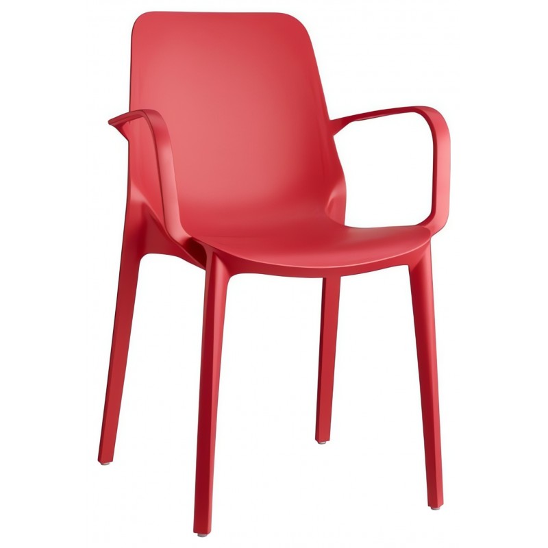 Krzesło Ginevra z podłokietnikami Scab Design - czerwone
