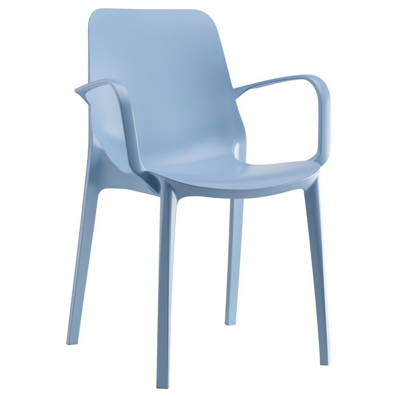 Krzesło Ginevra z podłokietnikami Scab Design - niebieskie