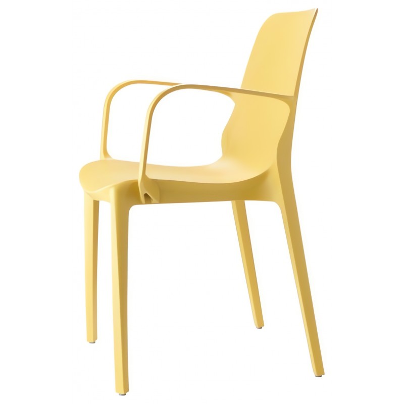 Krzesło Ginevra z podłokietnikami Scab Design - żółte