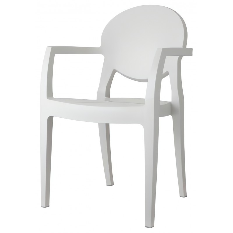 Krzesło Igloo Technopolimer z podłokietnikami Scab Design - lniany