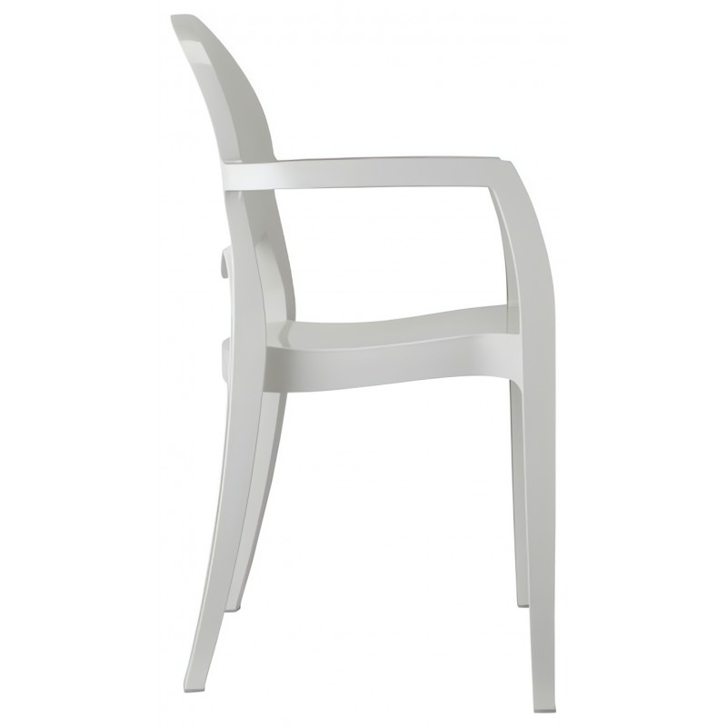 Krzesło Igloo Technopolimer z podłokietnikami Scab Design - lniany
