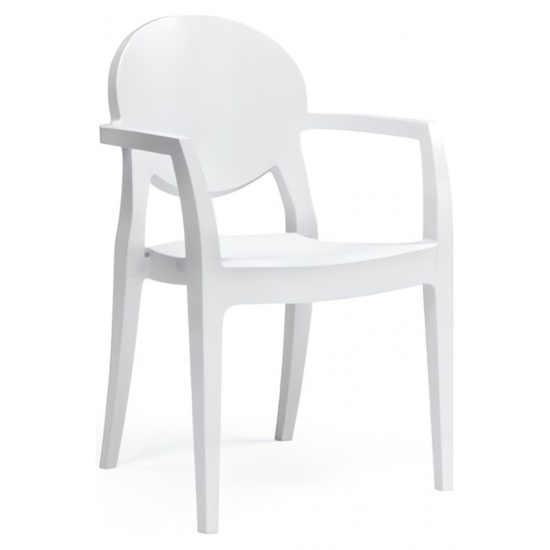 Krzesło Igloo z podłokietnikami Scab Design - białe