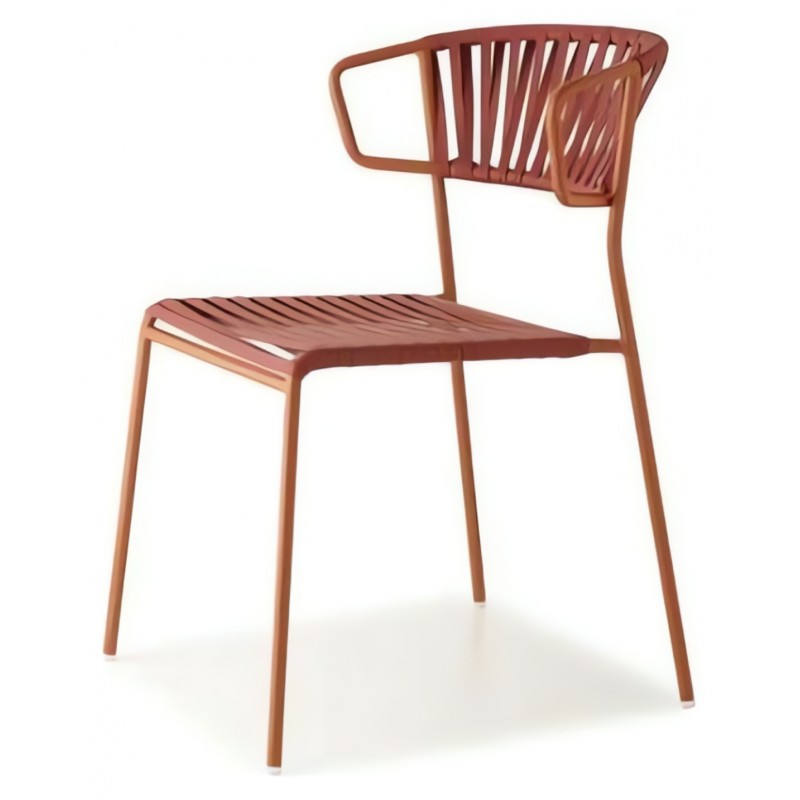Krzesło Lisa Club z podłokietnikami Scab Design - brązowe