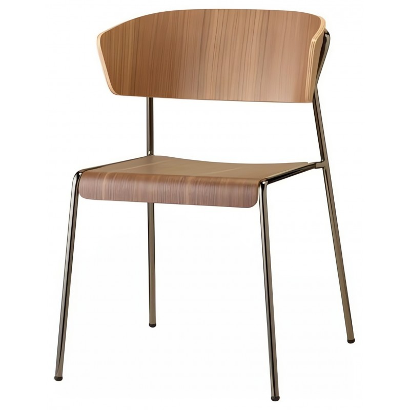 Krzesło Lisa Wood z podłokietnikami  Scab Design - orzech