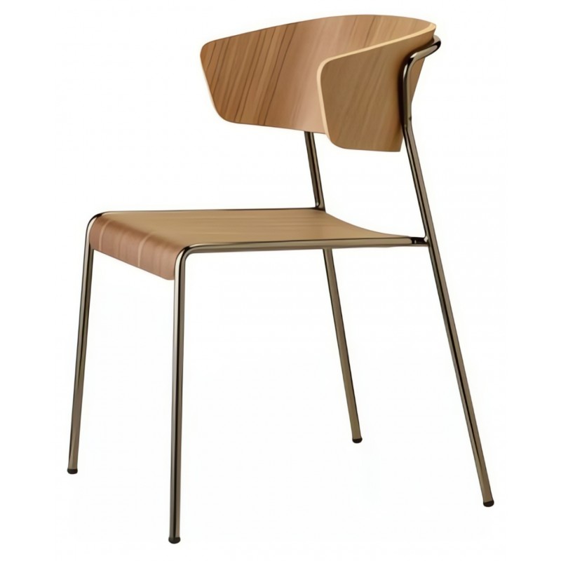 Krzesło Lisa Wood z podłokietnikami  Scab Design - orzech