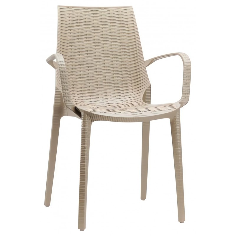 Krzesło Lucrezia z podłokietnikami Scab Design - beżowe