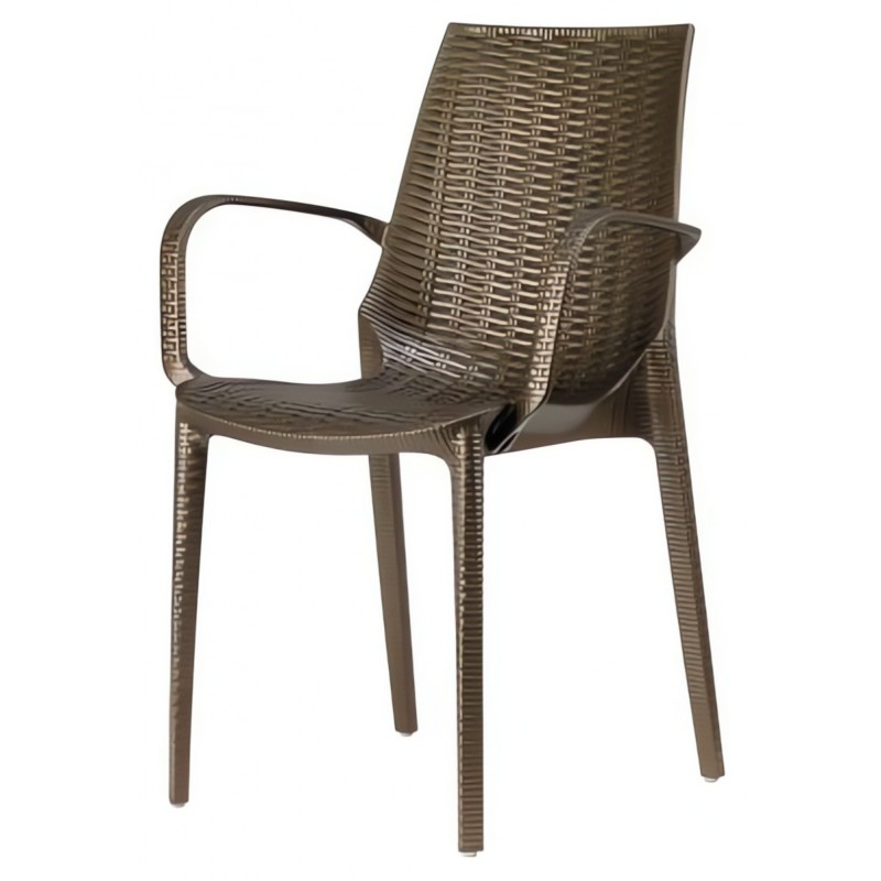 Krzesło Lucrezia z podłokietnikami Scab Design - brązowe