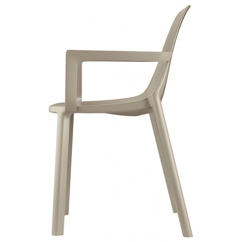 Krzesło Piu z podłokietnikami Scab Design - beżowe