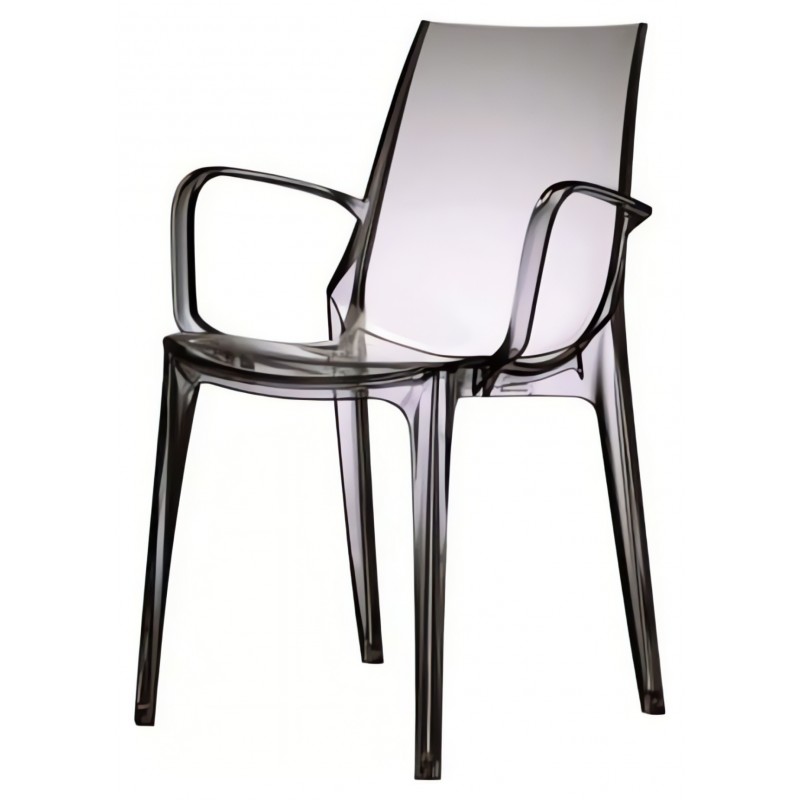 Krzesło Vanity z podłokietnikami Scab Design - dymne