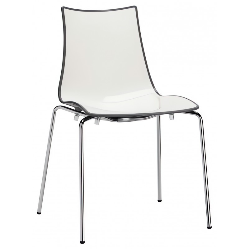 Krzesło Zebra Bicolore Scab Design biało - antracytowe