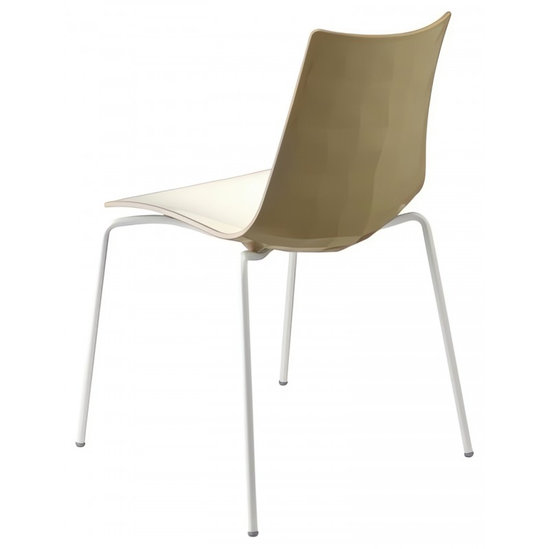 Krzesło Zebra Bicolore Scab Design biało - beżowe