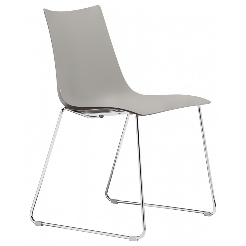 Krzesło Zebra Technopolymer Sledge Scab Design - beżowe