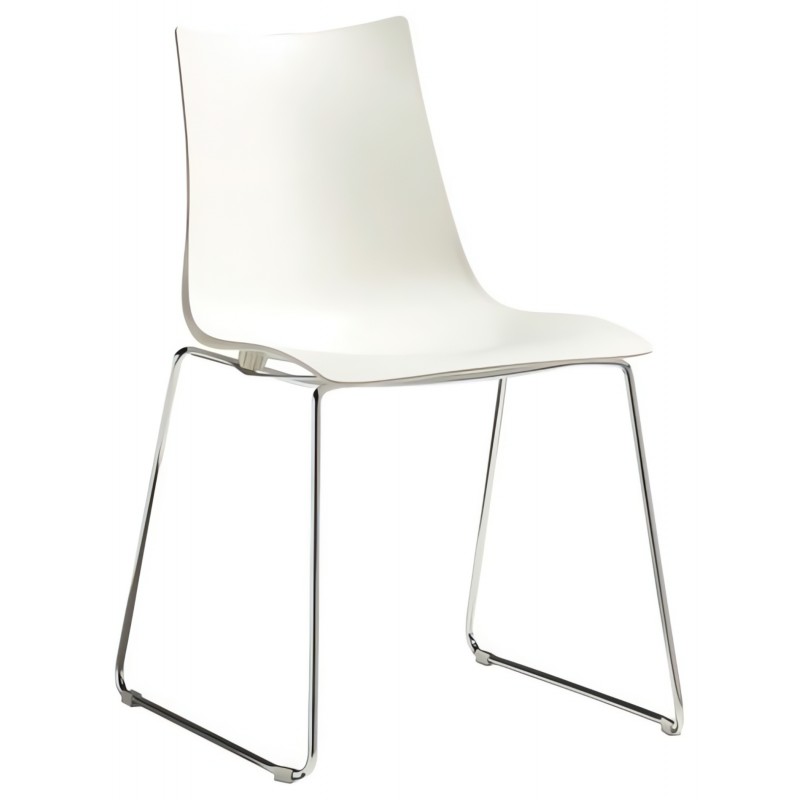 Krzesło Zebra Technopolymer Sledge Scab Design - lniany