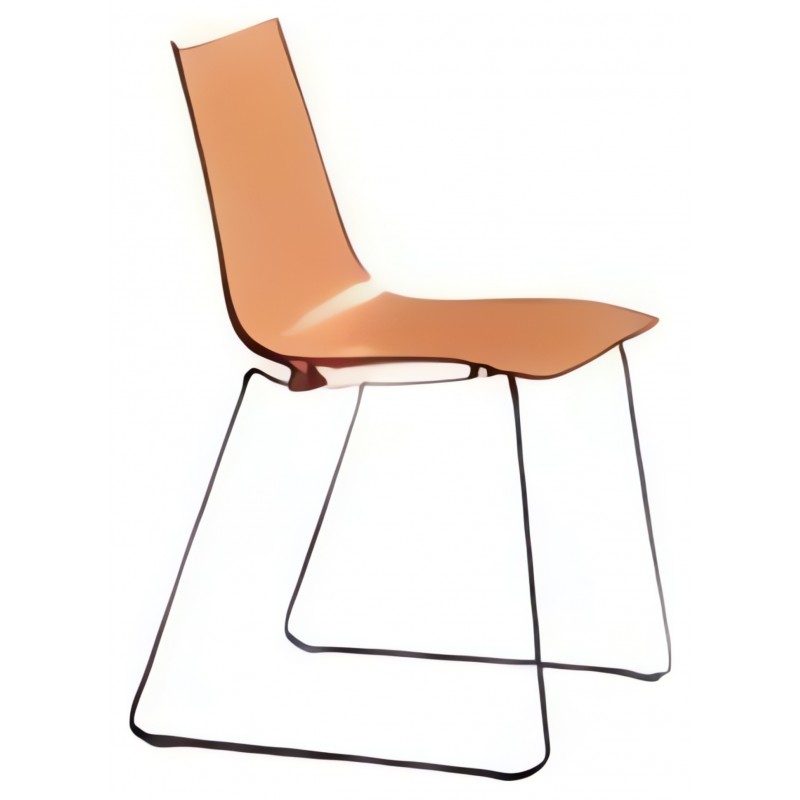 Krzesło Zebra Technopolymer Sledge Scab Design - pomarańczowe