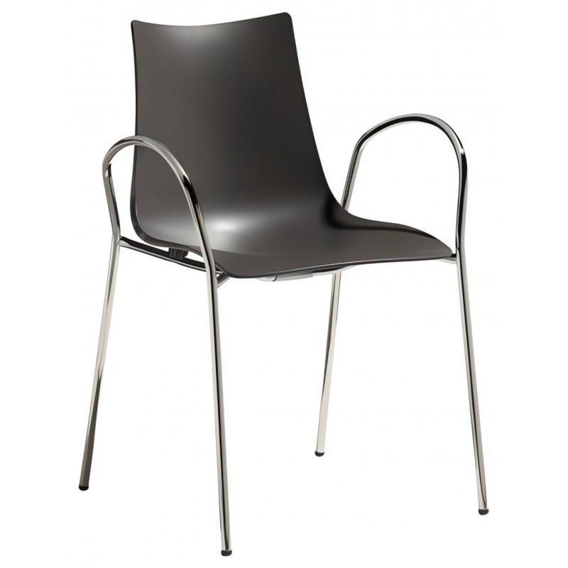 Krzesło Zebra Technopolymer z podłokietnikami Scab Design - antracyt