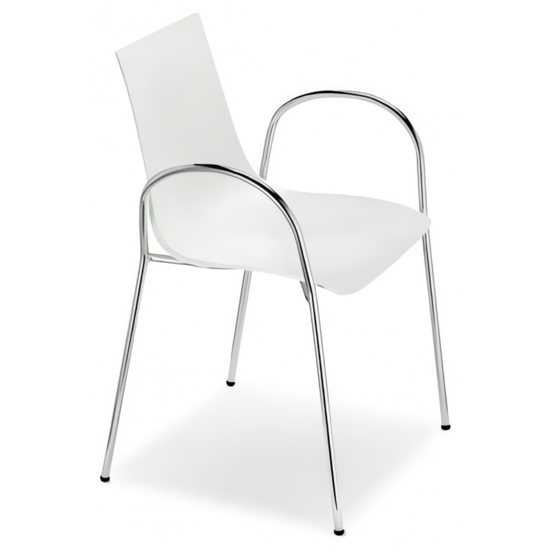 Krzesło Zebra Technopolymer z podłokietnikami Scab Design - lniany