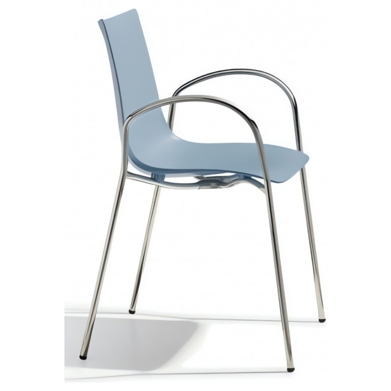 Krzesło Zebra Technopolymer z podłokietnikami Scab Design - niebieskie
