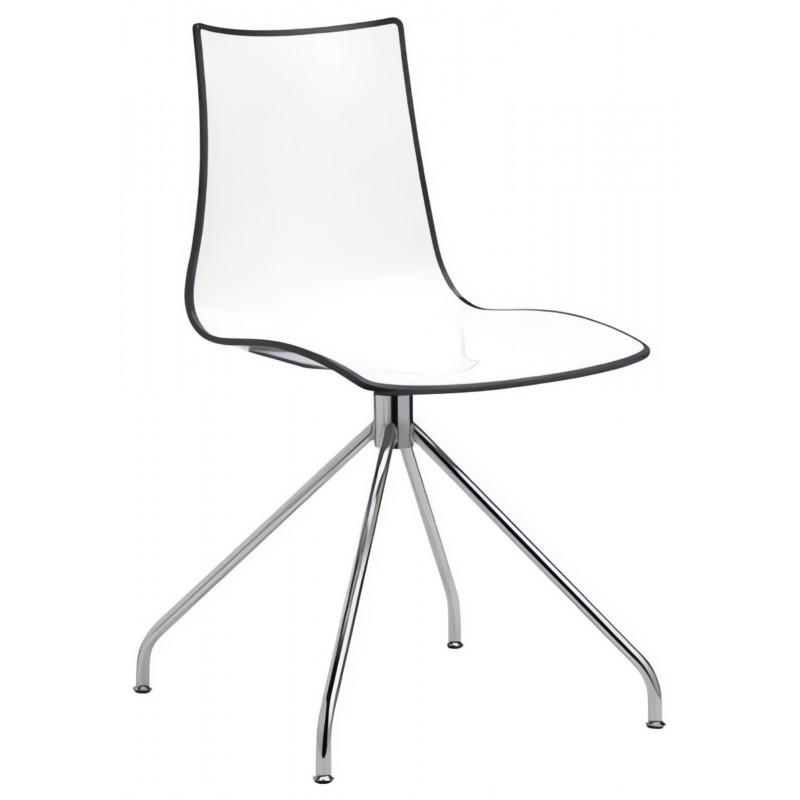 Obrotowe krzesło Zebra Bicolore Scab Design biało - beżowe