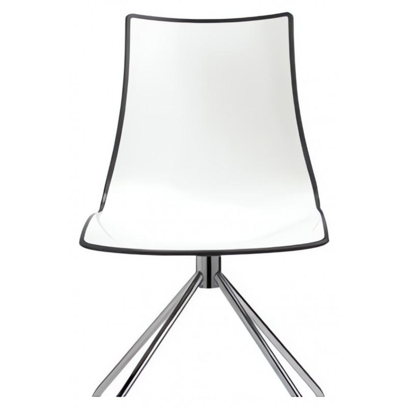 Obrotowe krzesło Zebra Bicolore Scab Design biało - niebieskie