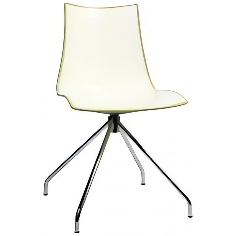 Obrotowe krzesło Zebra Bicolore Scab Design biało - zielone