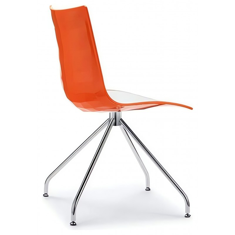Obrotowe krzesło Zebra Technopolymer Scab Design - pomarańczowe